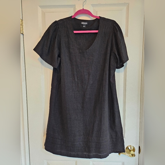 Black linen dress - Picture 5 of 10